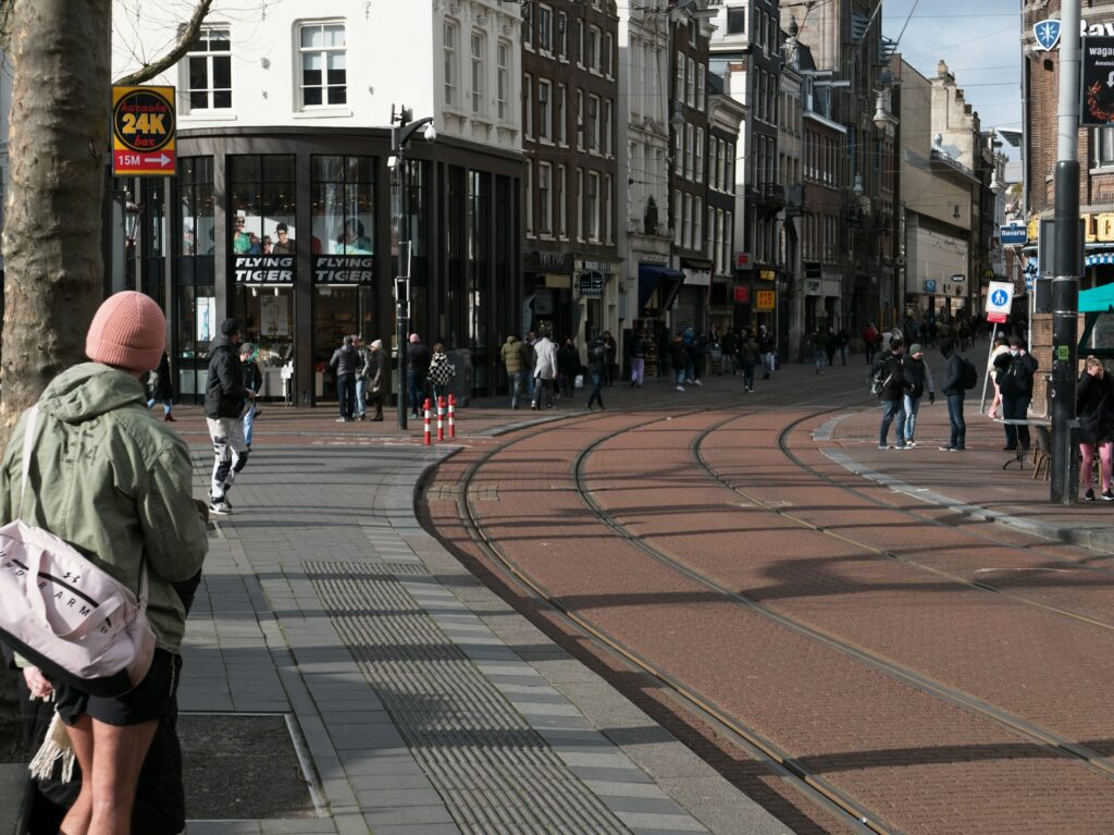 Innenstadt mit Straßenbahnlinien